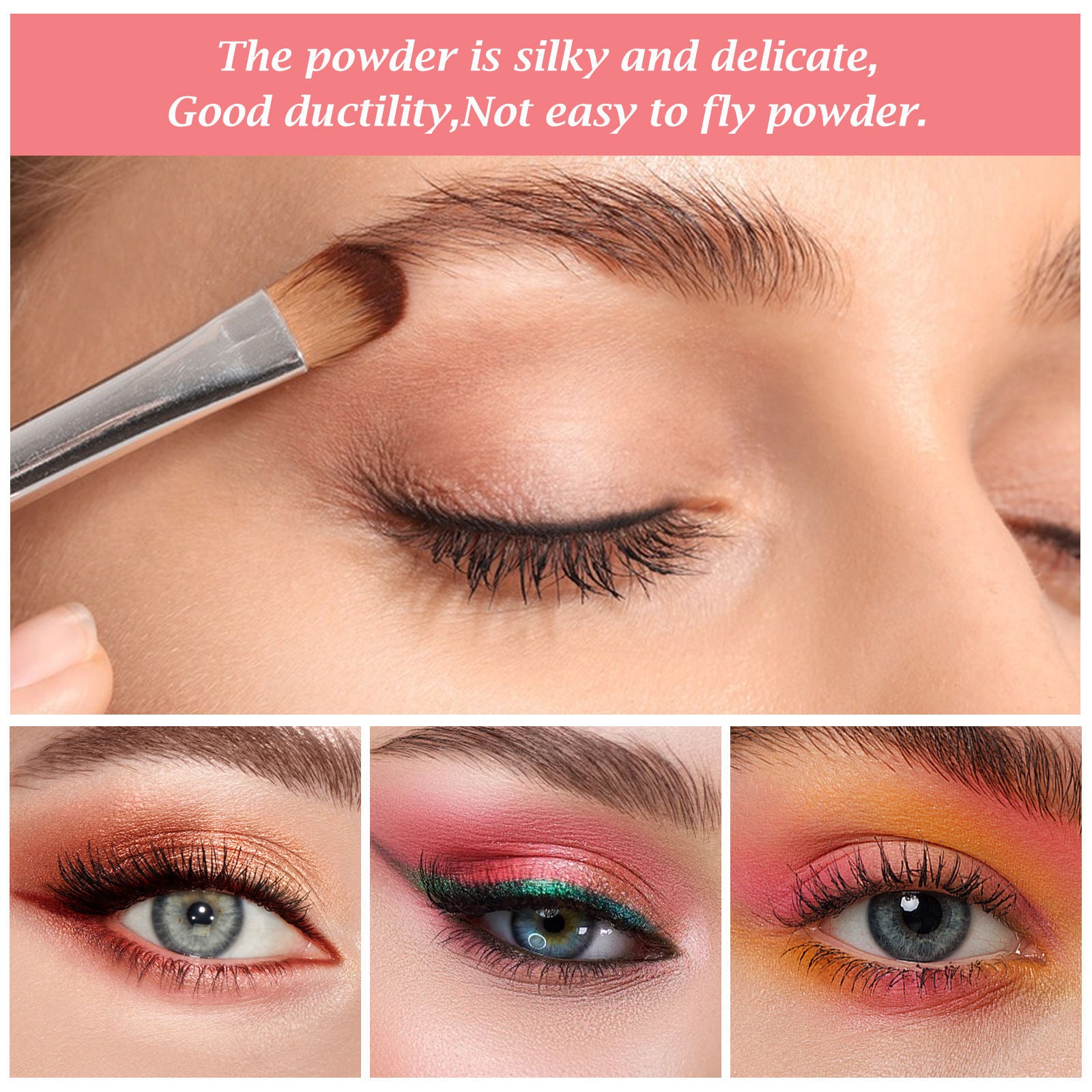 Paleta de sombras de ojos en crema de Las Chicas: alta pigmentación, textura suave, sin hidroxi-benzofenona, vegana, no testada en animales (12 colores)