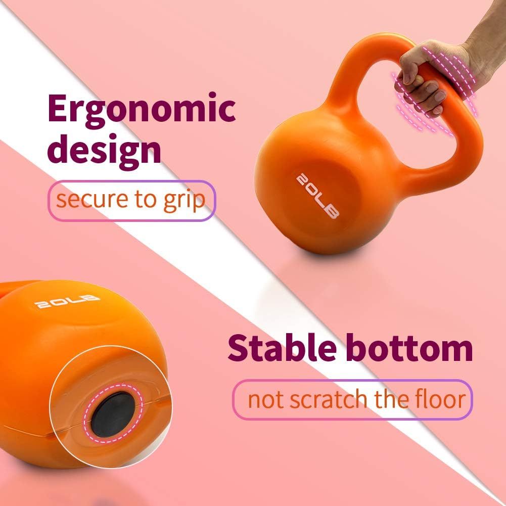 Juego de pesas rusas de 20 libras, pesas rusas para entrenamiento de fuerza