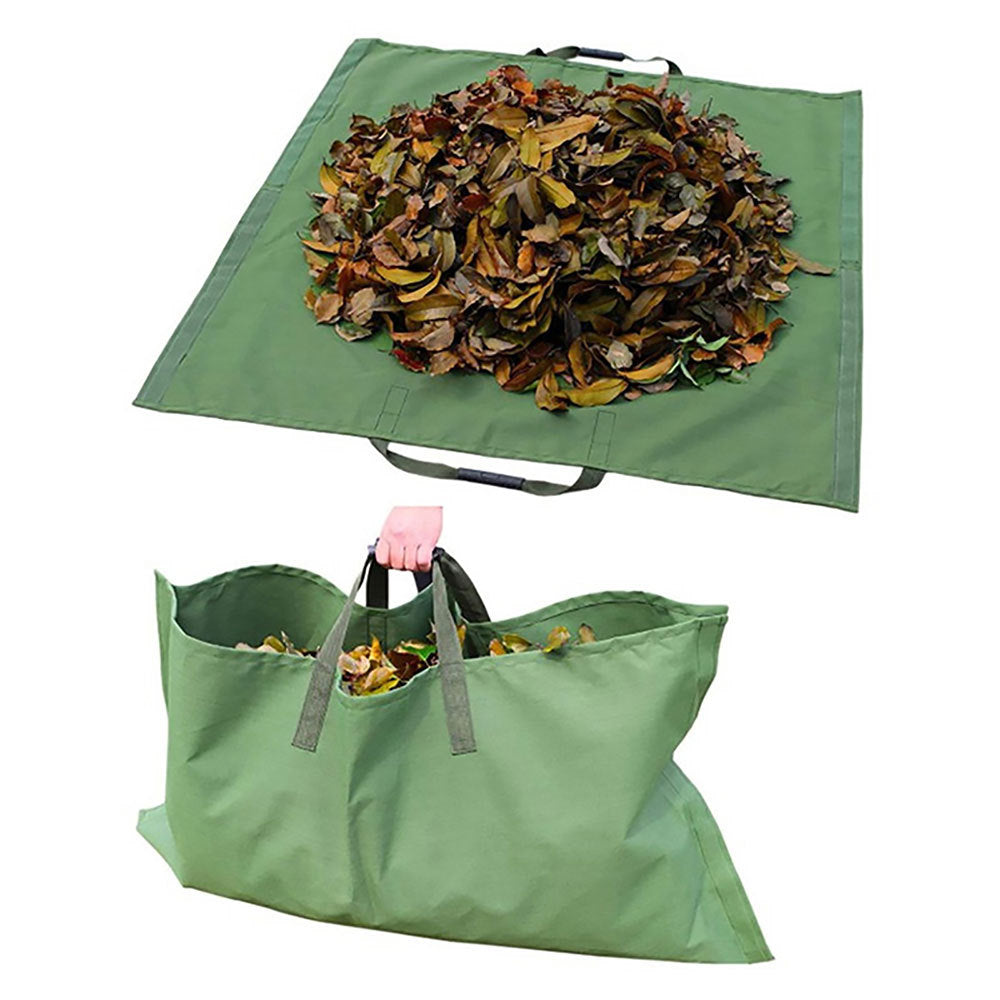 Contenedor de lona para desechos de jardín, resistente y reciclable, para exteriores, para hojas de jardín.