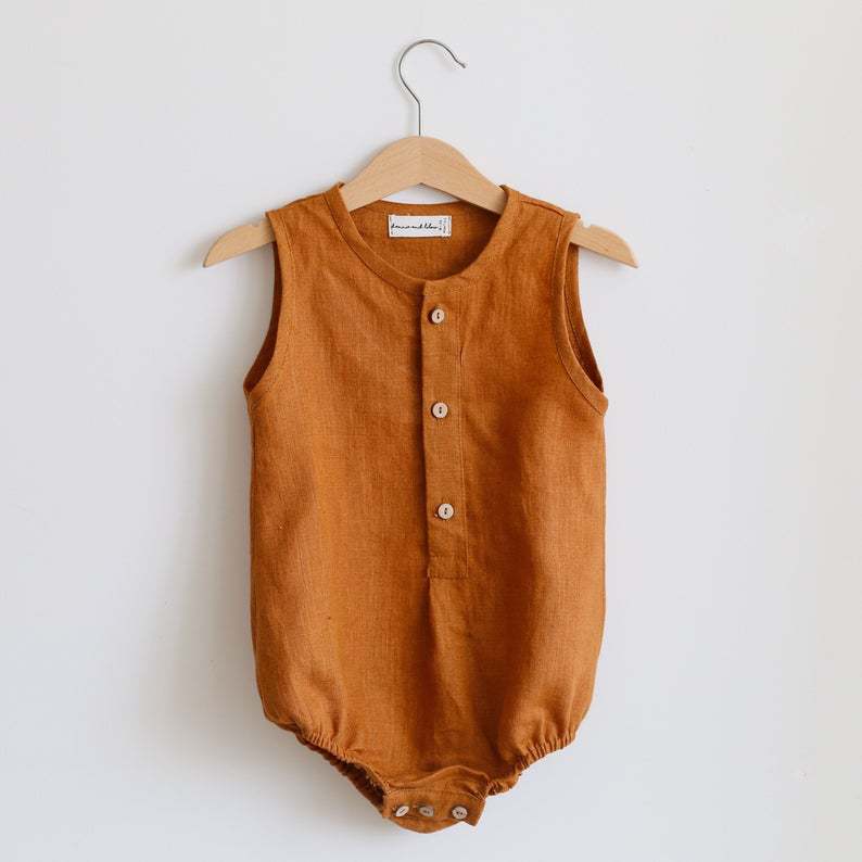 Ropa para bebés, ropa para recién nacidos, ropa infantil, ropa de algodón y cáñamo, mono para niños