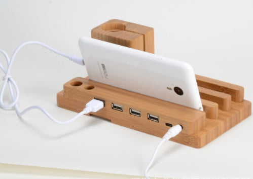 Soporte de carga con base plana multifuncional para teléfonos móviles