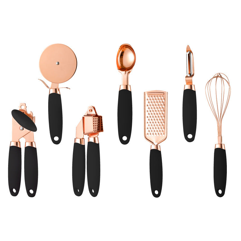 Juego de pelador de cocina y hogar con revestimiento de cobre