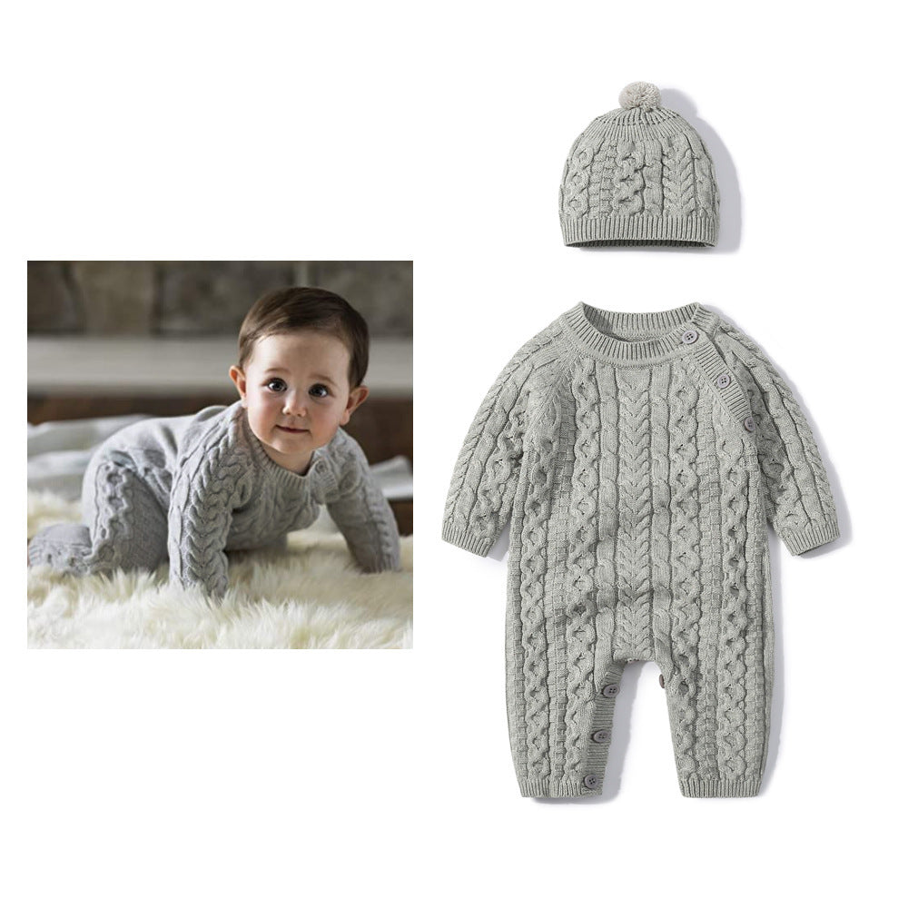 Autumn And Winter Knitted Onesie Hemp Hemp Ha Yi
