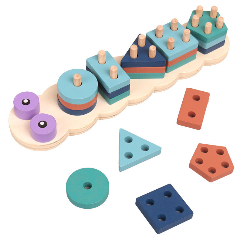 Juego de aprendizaje temprano Montessori de madera (columna)