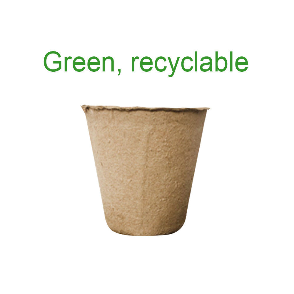 Maceta de papel reciclable práctica para viveros.