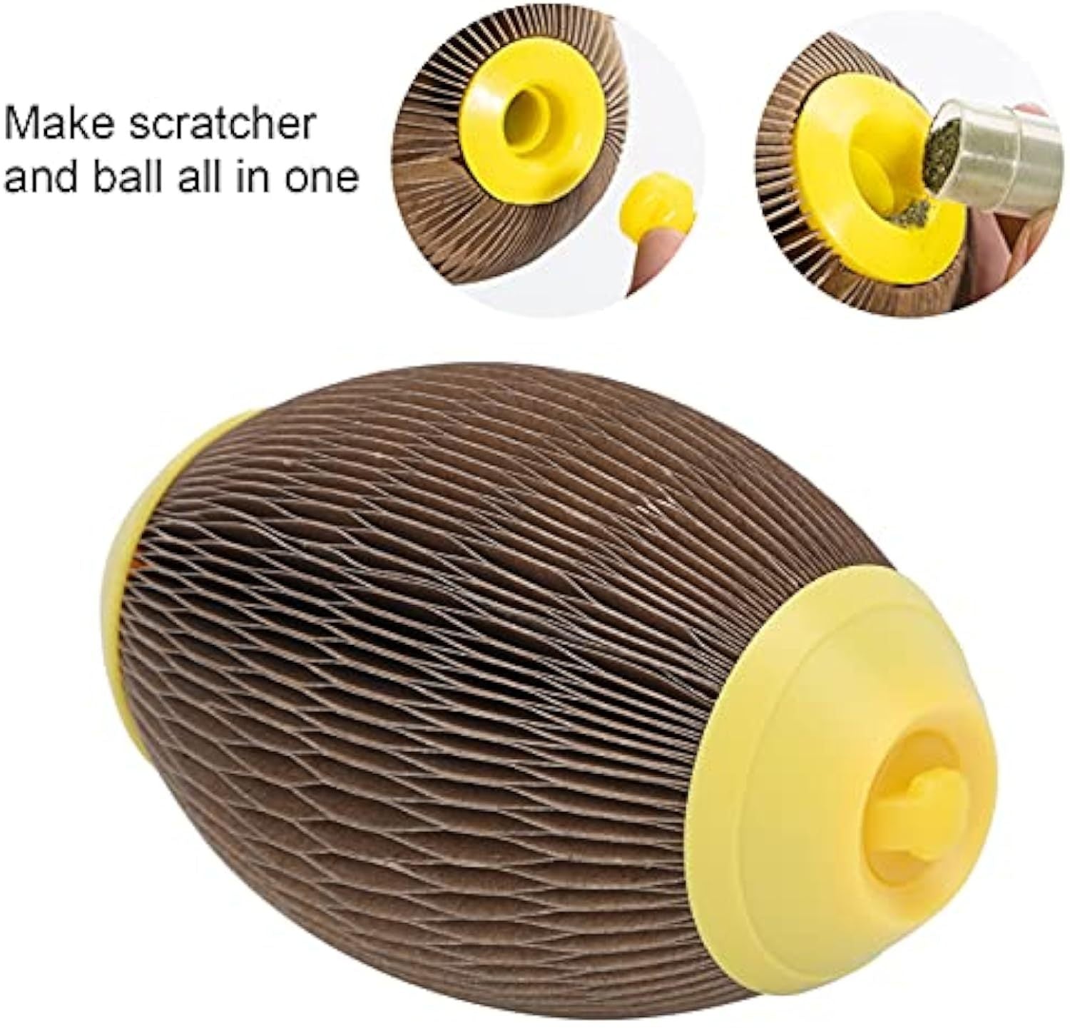 Juguete de pelota de hierba gatera para gatos: mantén a tu gato y a ti mismo activos. Pelota de fútbol con hierba gatera, fabricada con papel corrugado reciclado y ecológico, ideal para que tu gato haga ejercicio y se divierta.