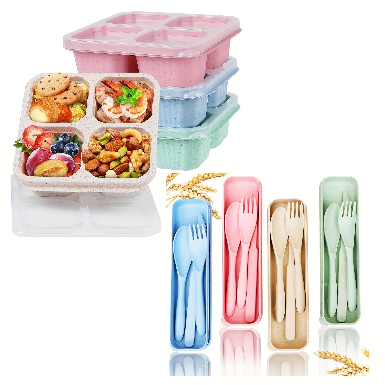 Juego de cubiertos ecológicos de 4 piezas para una alimentación sostenible: biodegradables y reutilizables