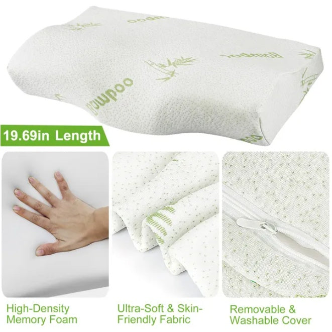 Almohada de espuma viscoelástica de bambú