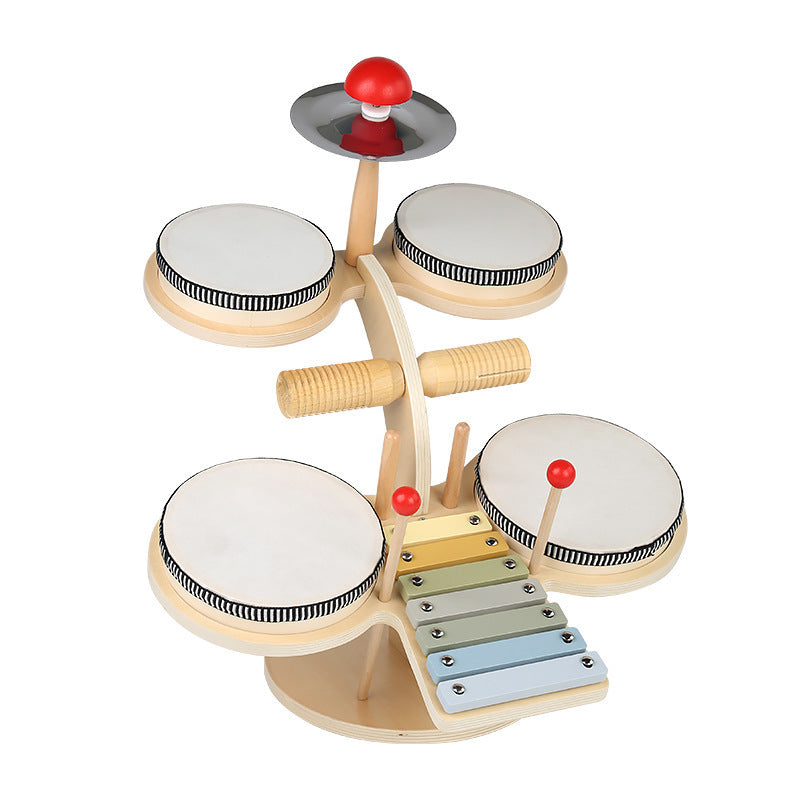 Soporte multifuncional de madera para tambor para la educación temprana de niños (método Montessori)
