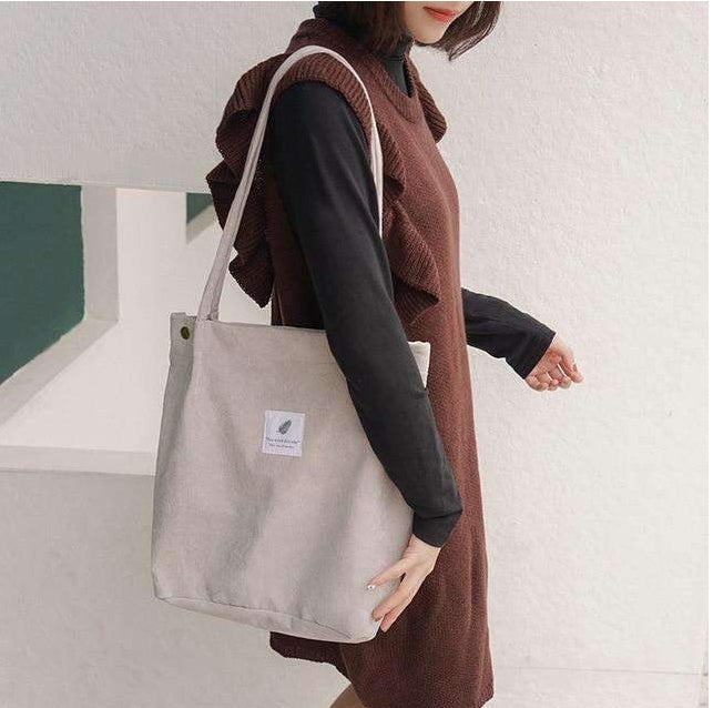Bolso de compras, de hombro grande de lona.