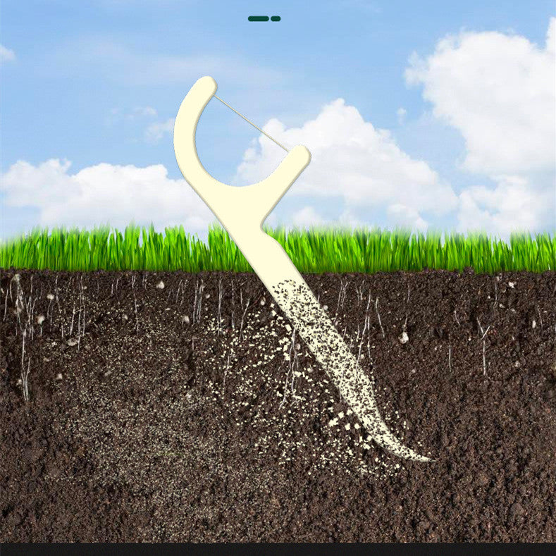 Hilo dental biodegradable con sabor a menta, respetuoso con el medio ambiente
