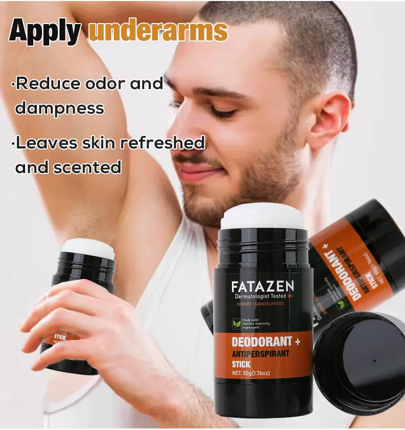 Desodorante antitranspirante natural en barra a base de hierbas, con aroma a sándalo y ámbar. Reduce el mal olor corporal.