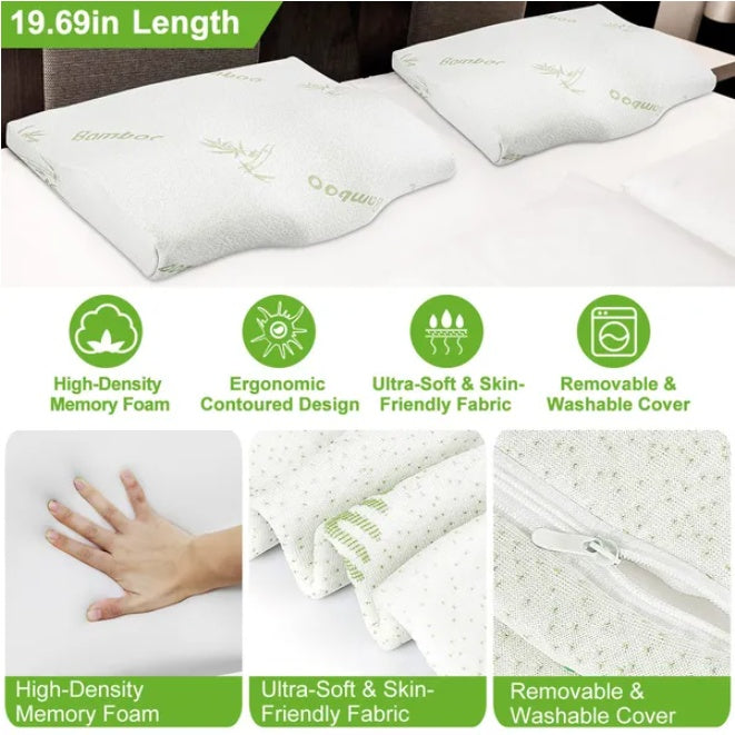 Almohada de espuma viscoelástica de bambú