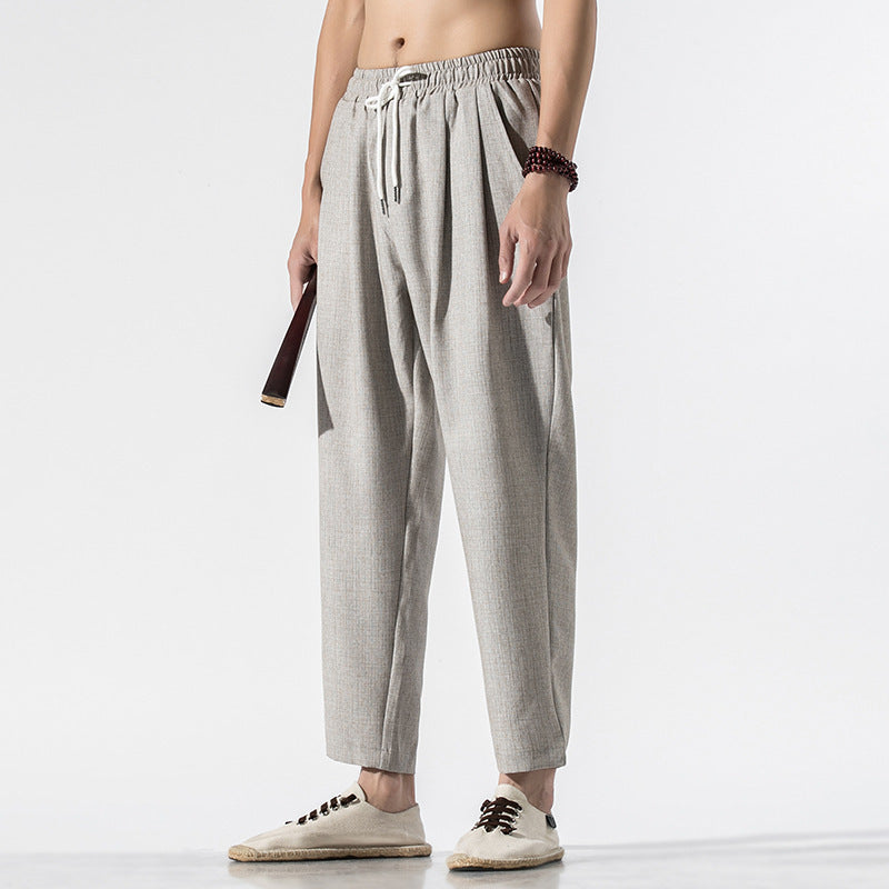 Pantalones casuales de lino