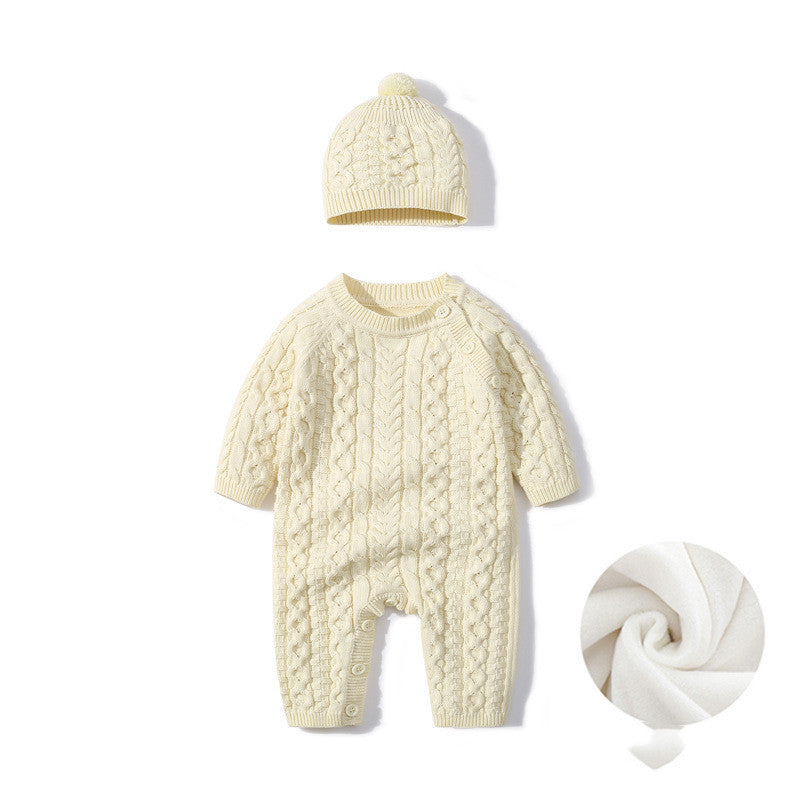 Autumn And Winter Knitted Onesie Hemp Hemp Ha Yi