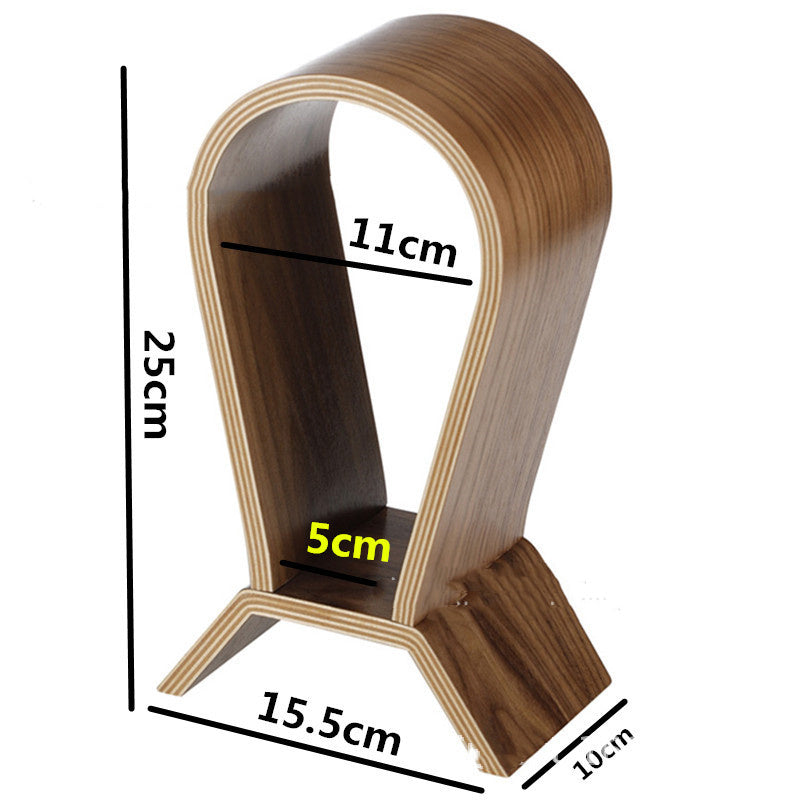 Soporte para auriculares de madera maciza (montaje en la diadema)