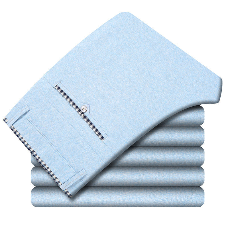 Pantalones casuales de algodón y cáñamo para hombre