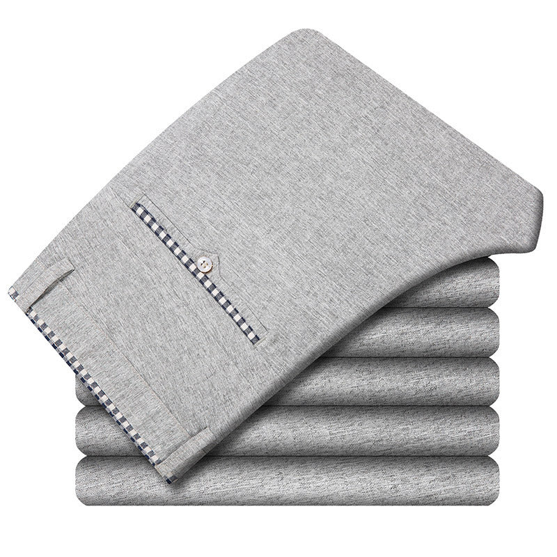 Pantalones casuales de algodón y cáñamo para hombre
