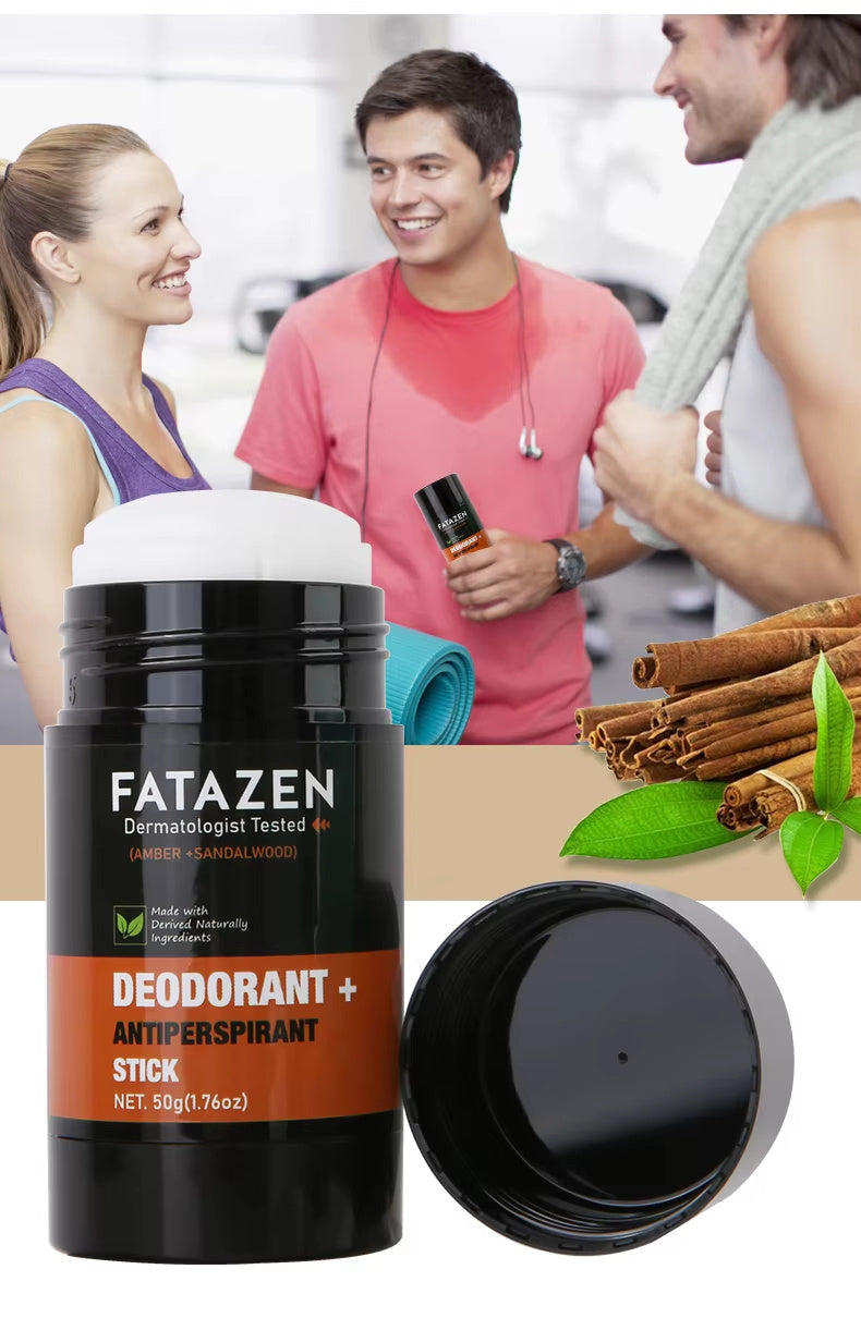 Desodorante antitranspirante natural en barra a base de hierbas, con aroma a sándalo y ámbar. Reduce el mal olor corporal.