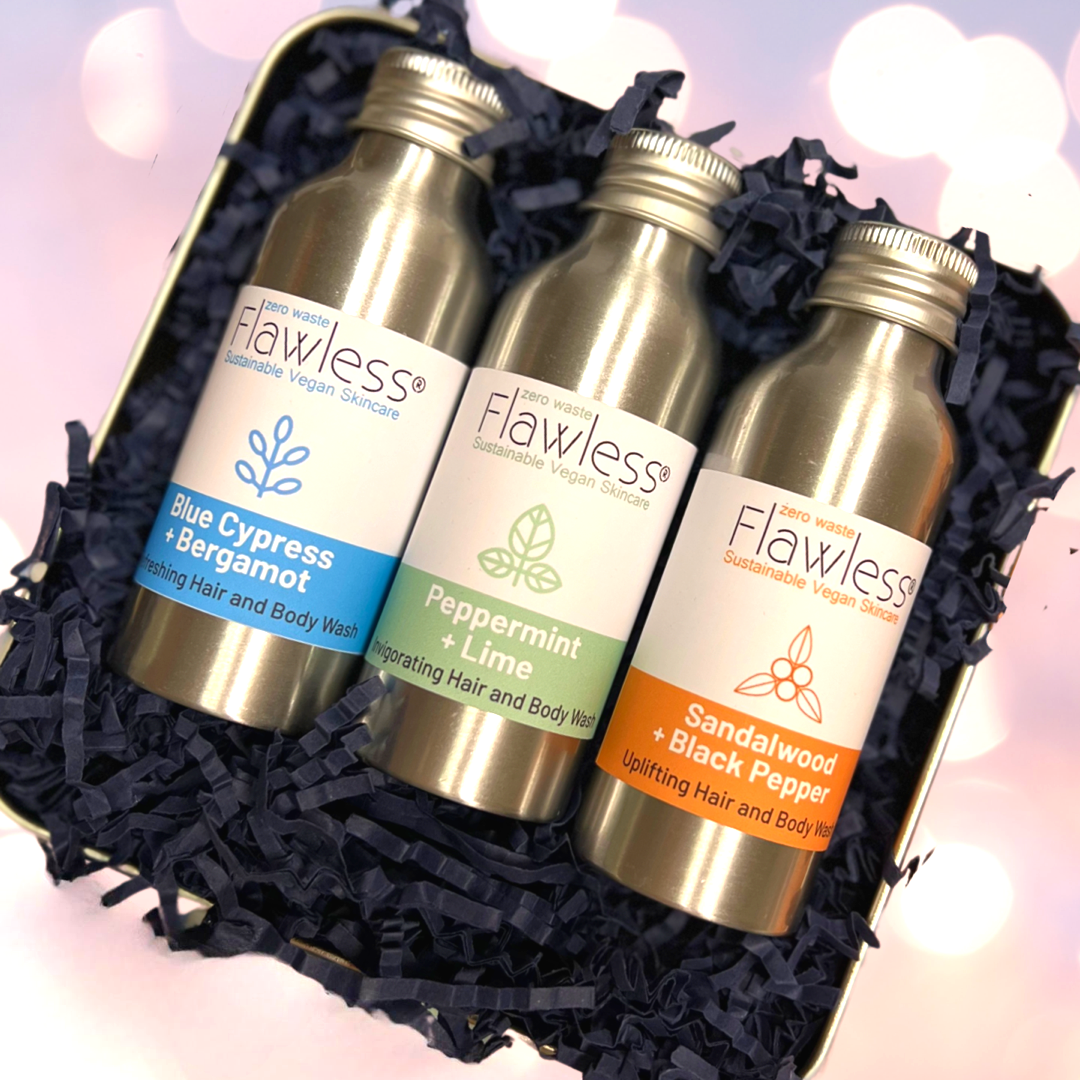 Set de regalo ecológico de gel de baño y cabello para hombre