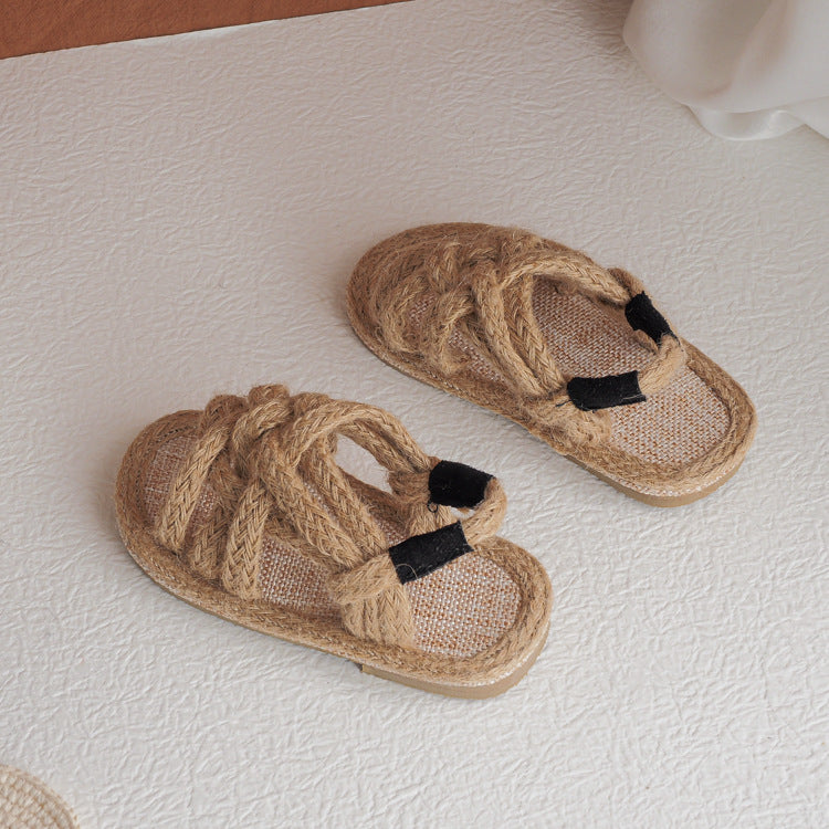 Sandalias de cuerda de cáñamo