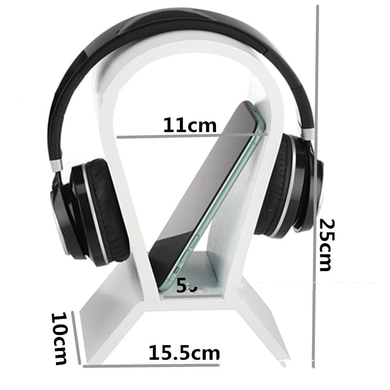 Soporte para auriculares de madera maciza (montaje en la diadema)