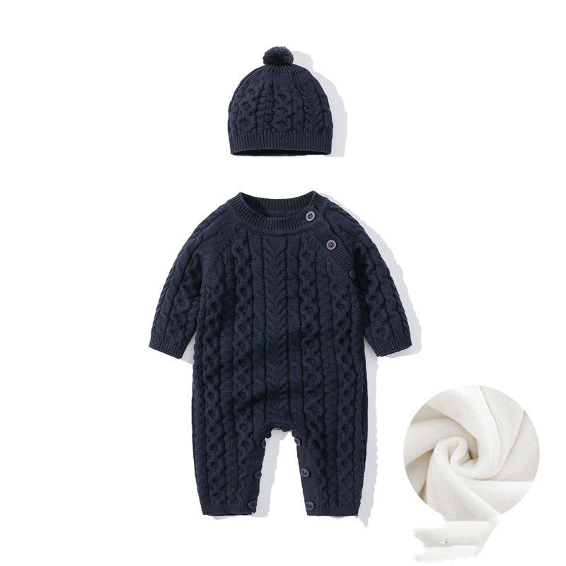 Autumn And Winter Knitted Onesie Hemp Hemp Ha Yi