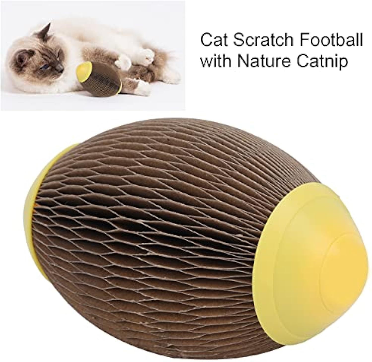 Juguete de pelota de hierba gatera para gatos: mantén a tu gato y a ti mismo activos. Pelota de fútbol con hierba gatera, fabricada con papel corrugado reciclado y ecológico, ideal para que tu gato haga ejercicio y se divierta.