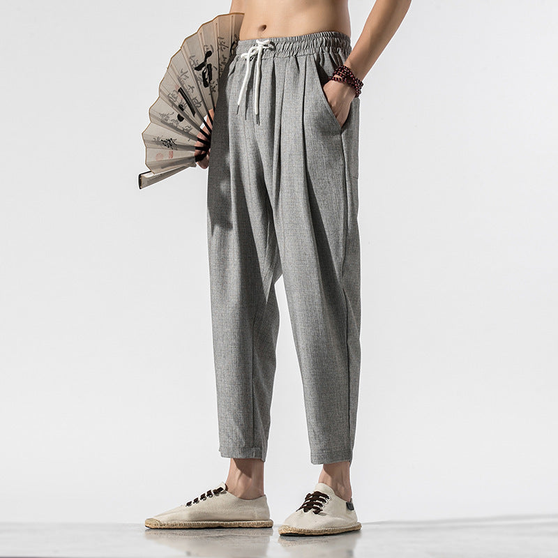 Pantalones casuales de lino