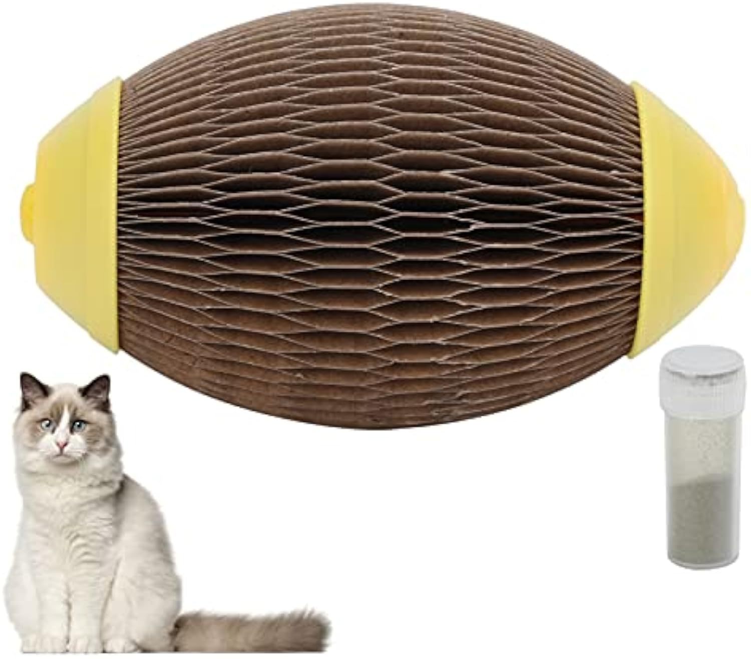 Juguete de pelota de hierba gatera para gatos: mantén a tu gato y a ti mismo activos. Pelota de fútbol con hierba gatera, fabricada con papel corrugado reciclado y ecológico, ideal para que tu gato haga ejercicio y se divierta.