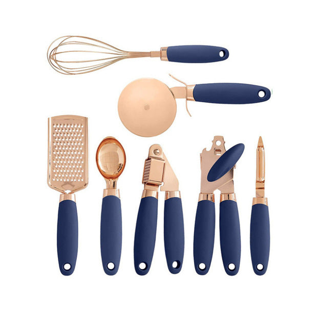 Juego de pelador de cocina y hogar con revestimiento de cobre