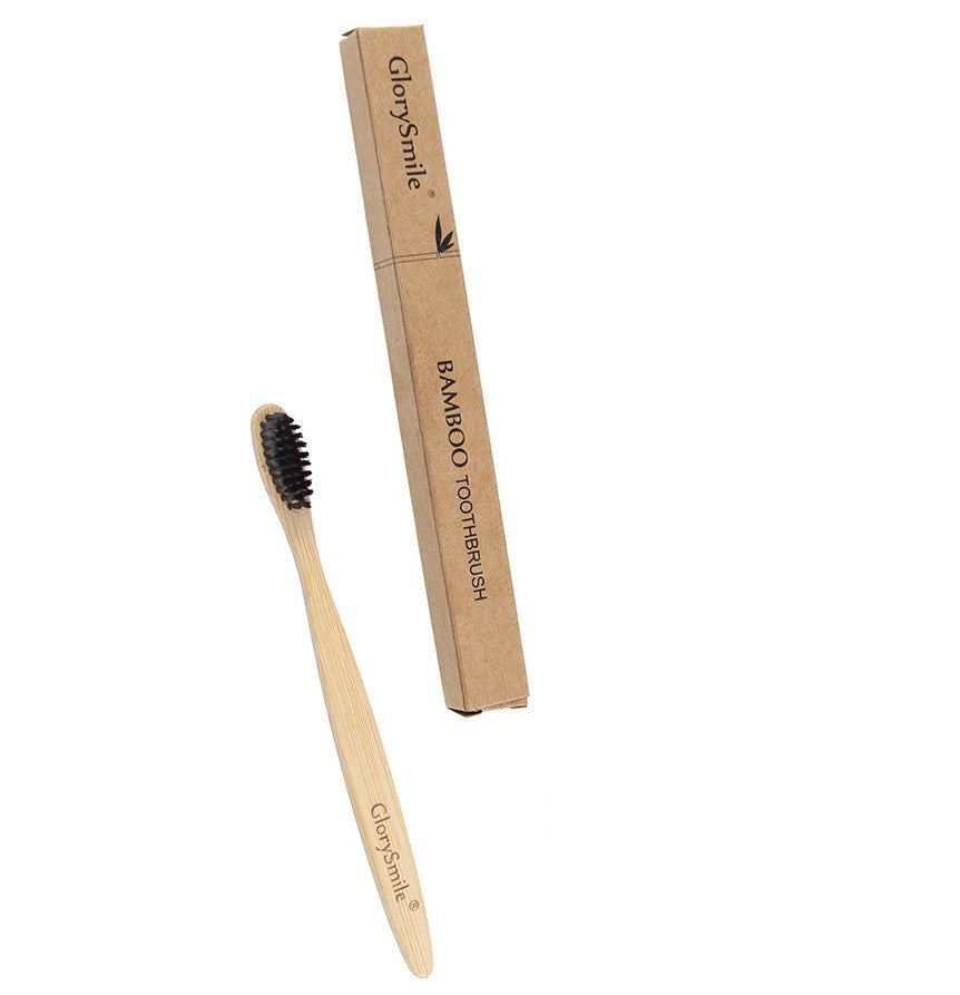 Cepillo de dientes de bambú natural puro, portátil, con cerdas suaves, ecológico. Herramientas para la higiene y el cuidado bucal.