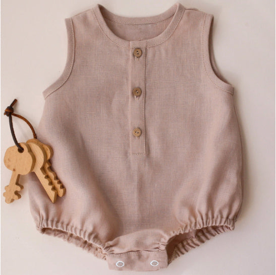 Ropa para bebés, ropa para recién nacidos, ropa infantil, ropa de algodón y cáñamo, mono para niños