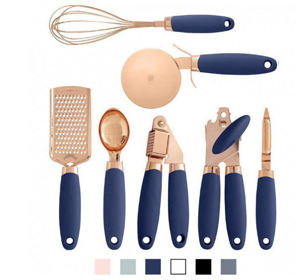 Juego de pelador de cocina y hogar con revestimiento de cobre