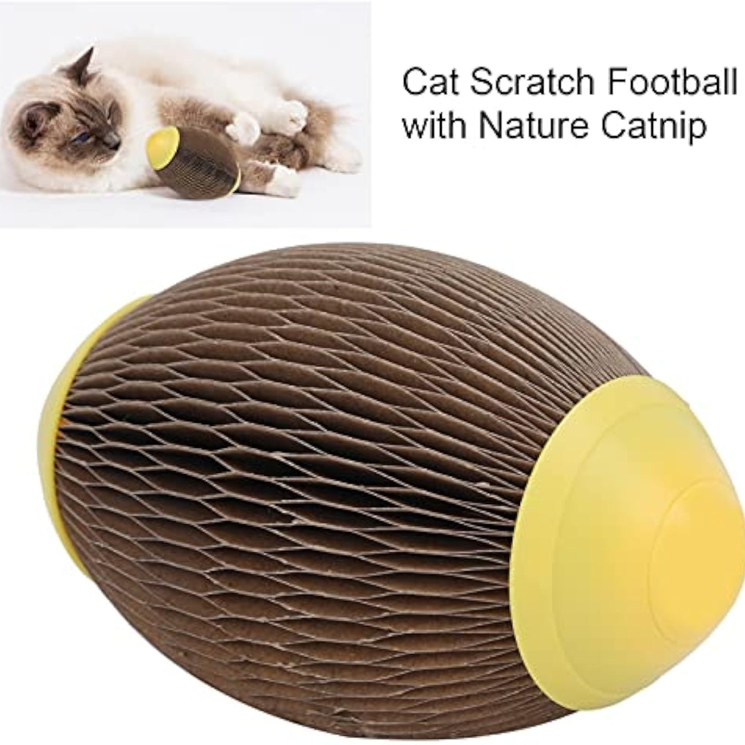 Juguete de pelota de hierba gatera para gatos: mantén a tu gato y a ti mismo activos. Pelota de fútbol con hierba gatera, fabricada con papel corrugado reciclado y ecológico, ideal para que tu gato haga ejercicio y se divierta.