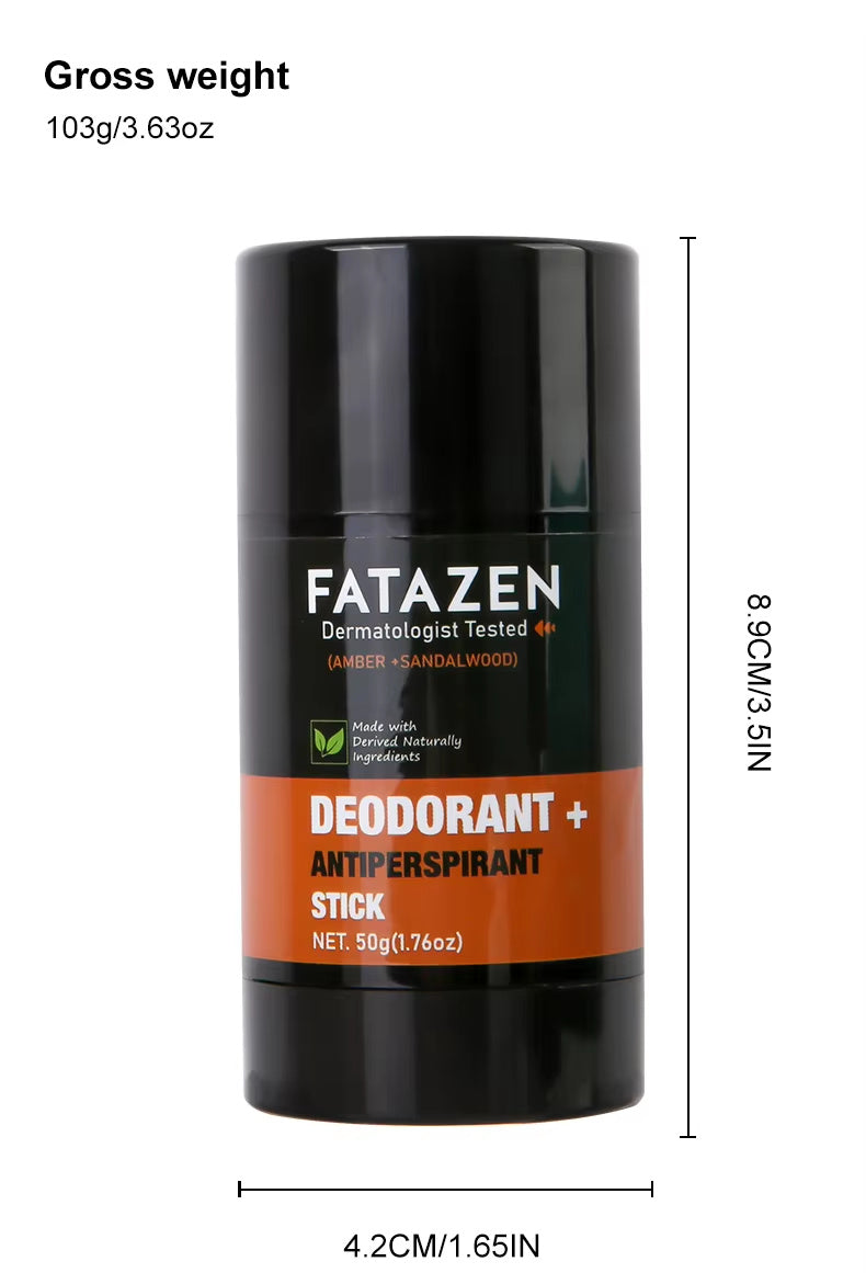 Desodorante antitranspirante natural en barra a base de hierbas, con aroma a sándalo y ámbar. Reduce el mal olor corporal.